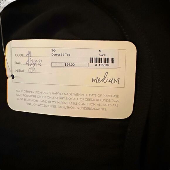 Eden in Love ~ Black Dolman Sleeve Blouse ~ Lightweight ~ size medium ~ NWT - Picture 8 of 10